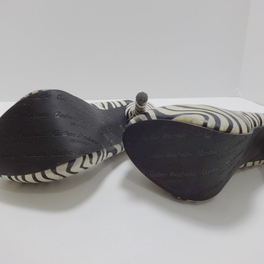ANDRES MACHADO Zebra Pattern High Heels - Picture 11 of 14